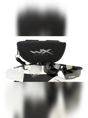Ballistic Wiley X Vapor Glasses Military WX talon With Case Interchangable